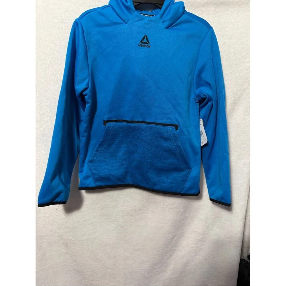 Reebok Bright Blue Hooded Athletic Pullover